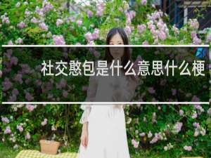 社交憨包是什么意思什么梗