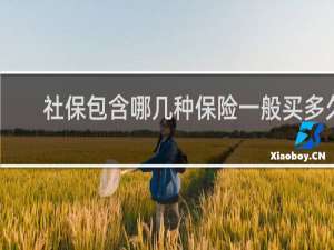 社保包含哪几种保险一般买多久