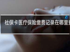 社保卡医疗保险缴费记录在哪里查询