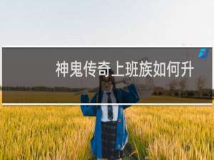 神鬼传奇上班族如何升级赚钱