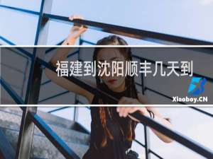 福建到沈阳顺丰几天到