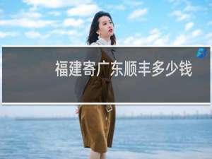 福建寄广东顺丰多少钱