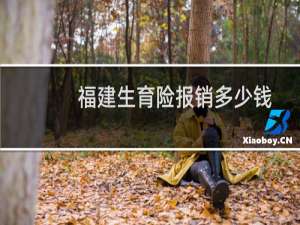 福建生育险报销多少钱