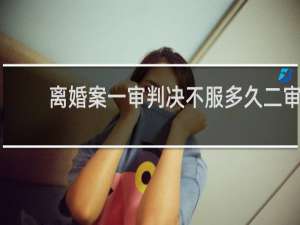 离婚案一审判决不服多久二审