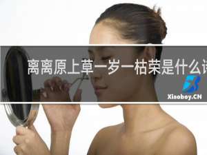 离离原上草一岁一枯荣是什么诗