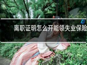 离职证明怎么开能领失业保险