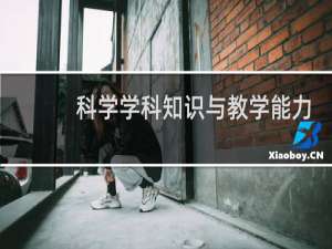 科学学科知识与教学能力