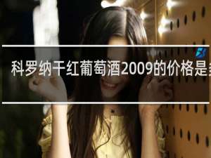 科罗纳干红葡萄酒2009的价格是多少