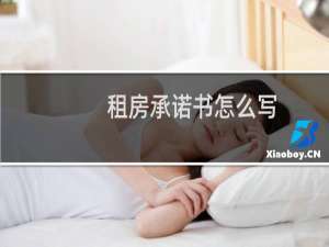 租房承诺书怎么写