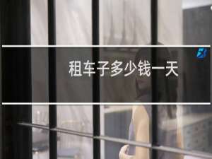租车子多少钱一天
