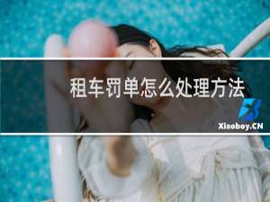 租车罚单怎么处理方法