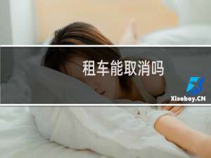 租车能取消吗