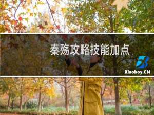秦殇攻略技能加点