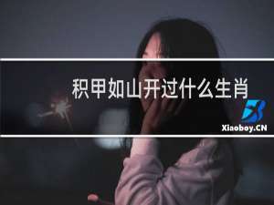 积甲如山开过什么生肖