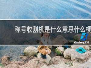 称号收割机是什么意思什么梗