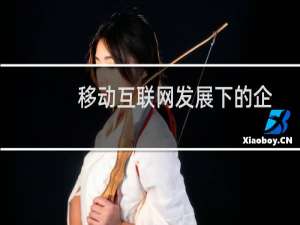 移动互联网发展下的企业信息化模式