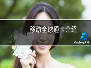 移动全球通卡介绍