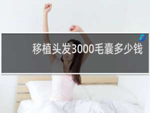 移植头发3000毛囊多少钱