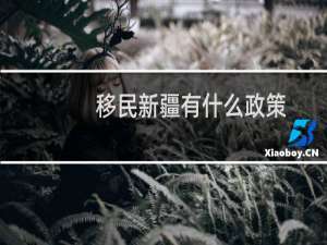 移民新疆有什么政策