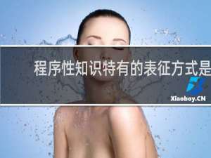 程序性知识特有的表征方式是