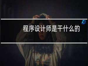 程序设计师是干什么的
