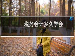 税务会计多久学会