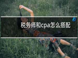 税务师和cpa怎么搭配