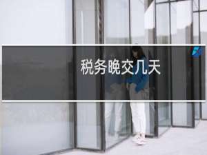 税务晚交几天