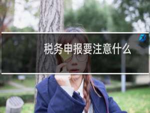 税务申报要注意什么