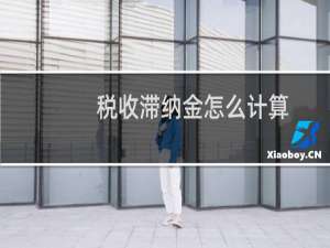 税收滞纳金怎么计算