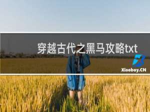 穿越古代之黑马攻略txt