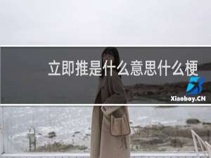 立即推是什么意思什么梗