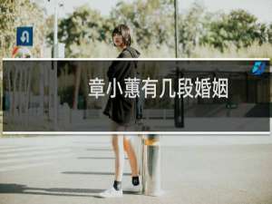 章小蕙有几段婚姻