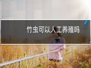 竹虫可以人工养殖吗