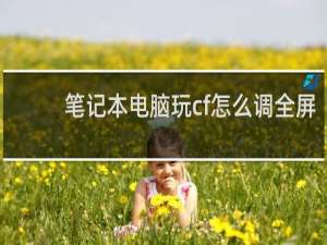 笔记本电脑玩cf怎么调全屏