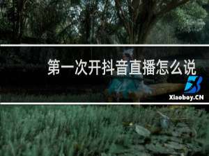 第一次开抖音直播怎么说