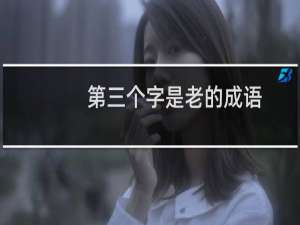 第三个字是老的成语