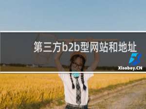 第三方b2b型网站和地址
