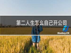 第二人生怎么自己开公司