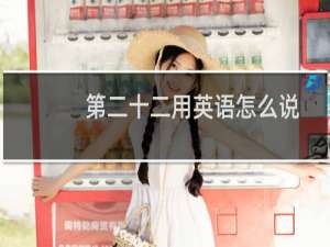 第二十二用英语怎么说