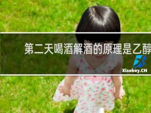 第二天喝酒解酒的原理是乙醇