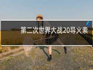 第二次世界大战 导火索