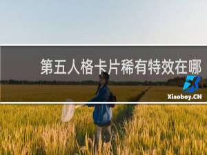 第五人格卡片稀有特效在哪