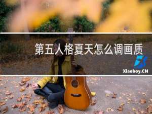 第五人格夏天怎么调画质