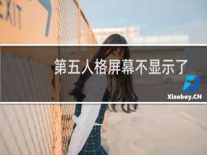 第五人格屏幕不显示了