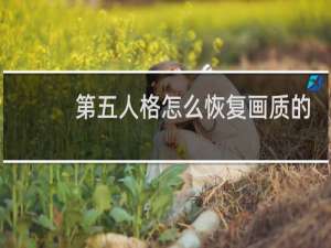 第五人格怎么恢复画质的