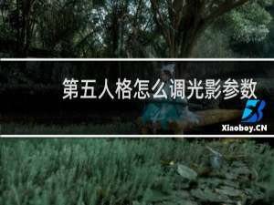 第五人格怎么调光影参数