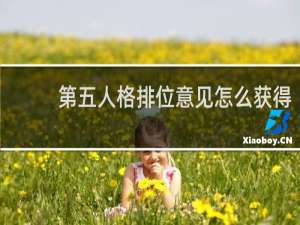第五人格排位意见怎么获得