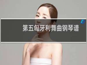 第五匈牙利舞曲钢琴谱