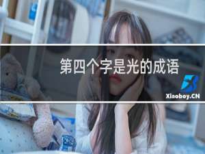 第四个字是光的成语